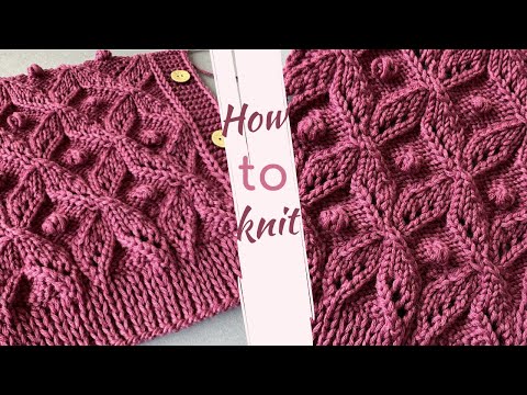 Видео: 🌺 Пурпурные Цветы: Вяжем Красивый Узор для Кардигана / 🌸 Floral Inspiration: New Knitting Stitch