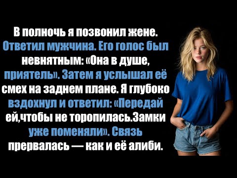 Видео: В полночь я позвонил жене — ответил мужчина. Его голос был невнятным: «Она в душе, приятель.
