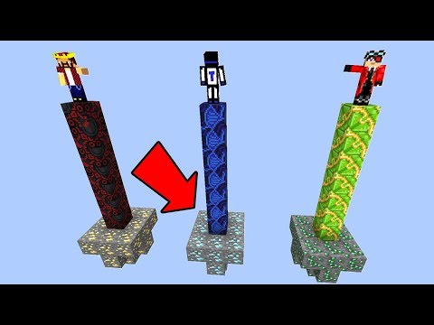 Видео: У КОГО ДЛИННЕЕ СТОЛБ? ПРЯЧЕМ БЛОКИ В РАЗНЫХ МИРАХ
