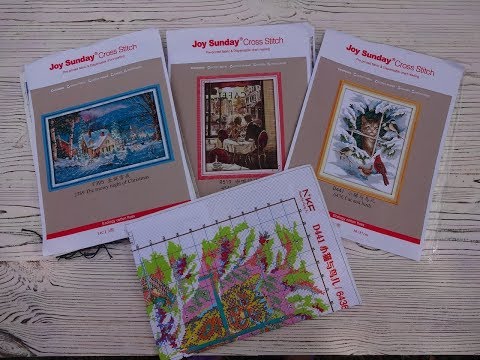 Видео: Обзор китайских наборов для вышивки Joy Sunday с Aliexpress.