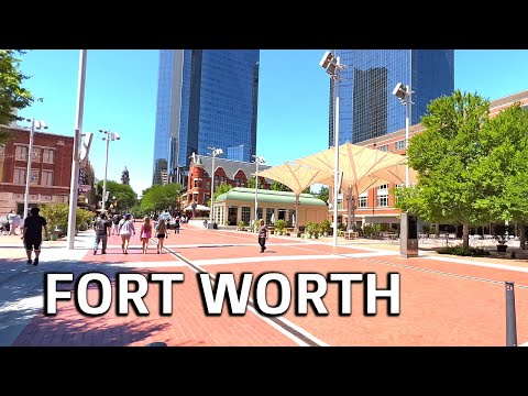 Видео: Форт-Уэрт 4К: Прогулка по историческому центру Форт-Уэрта летом - Техас