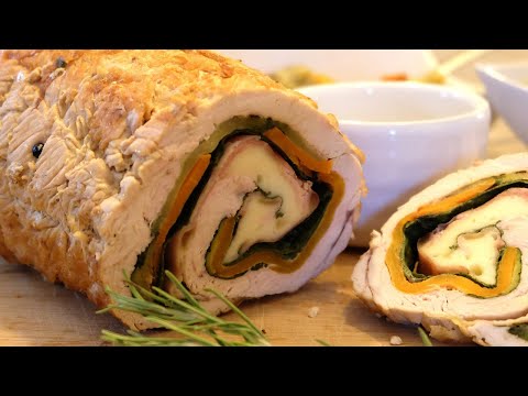 Видео: Рулет из индейки/Rosted Turkey Roll