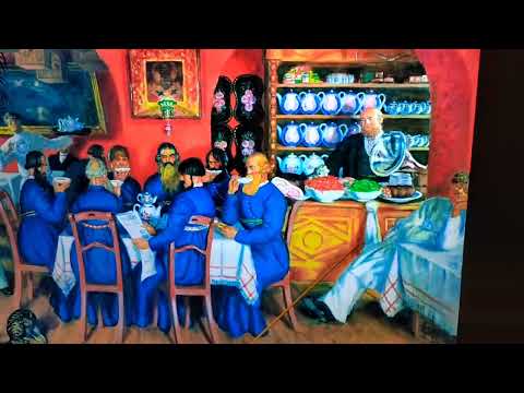 Видео: Б.Кустодиев "Московский трактир"
