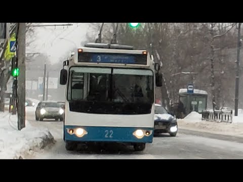 Видео: 🔥Видновский троллейбус №22! мост Raba-718! ЗиУ-682Г-016.04! маршрут №3 от "Поликлиники"