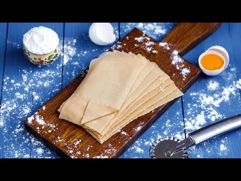 Видео: 🥠 Листы для лазаньи — видео рецепт. 🧑🏻‍🍳 Как делать и хранить листы из теста для лазаньи дома?