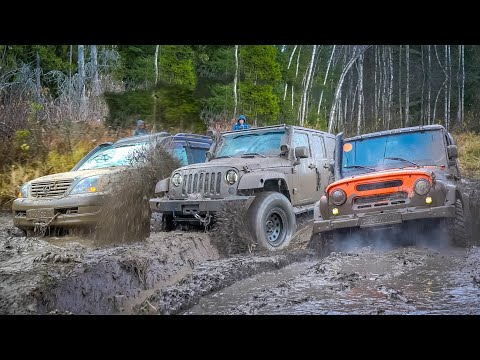 Видео: УАЗ на V8 УДИВЛЯЕТ JEEP WRANGLER, RANGE ROVER и LEXUS в OFFROAD