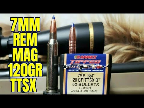 Видео: 7 мм Remington Magnum Barnes 120gr TTSX