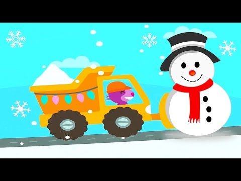 Видео: Новогодние Машинки Саго Мини для детей и строительство снежного замка. Новый Год и Машины Sago Mini