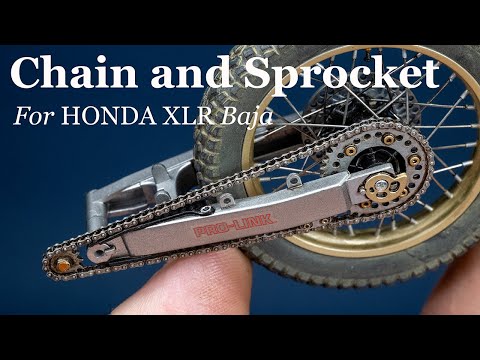 Видео: 3D-моделирование Цепь и звездочка HONDA XLR Baja
