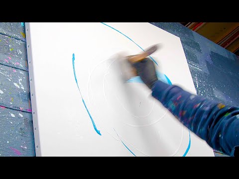 Видео: Демонстрация абстрактной живописи в стиле 80-х | Eightiesium