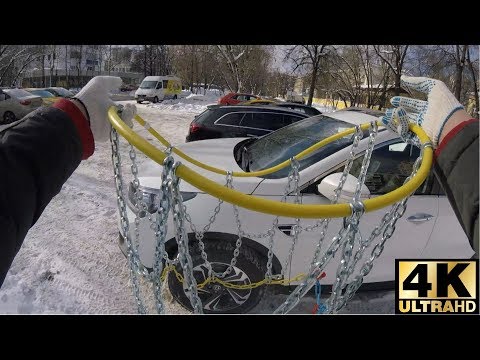 Видео: Цепи нас спасут? Pewag Brenta C и DFM AX7 - установка и драйв