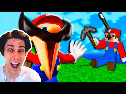 Видео: МАРИО В МАЙНКРАФТ - ДИКИЙ УГАР ! - Mario Plays MINECRAFT [SMG4] Реакция - Reaction