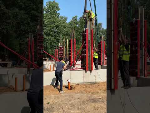 Видео: Заливка бетонных колонн