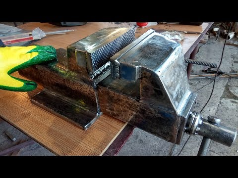 Видео: Крутая самоделка, супер мощные тиски. Homemade bench vise