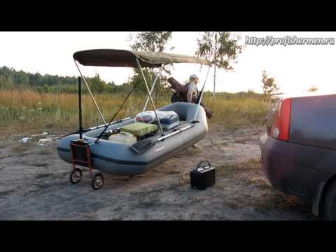 Видео: колеса для лодки пвх с навесным транцем