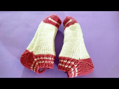 Видео: Супер лёгкие бесшовные носки на 2-ух спицах