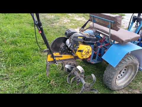 Видео: Задний адаптер с фрезой в виде культиватора.