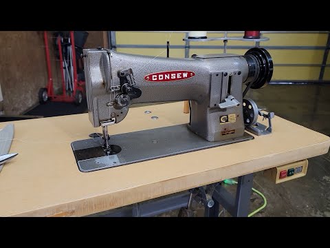 Видео: Промышленная швейная машина с шагающей лапкой Consew 206RB