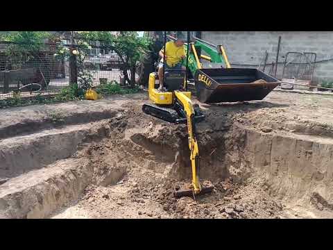 Видео: Перші 100 кубів грунту лягли, Коп завершено. Міні-екскаватор GG 800N