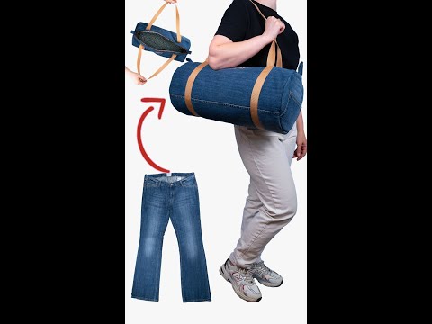 Видео: Как легко сшить дорожную сумку из старых джинсов Miarti🪡🧵✂️ 👜✌️