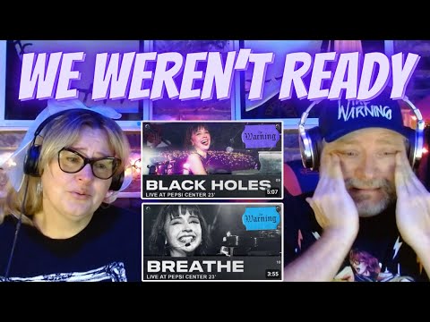 Видео: Реакция на живое исполнение песен «Black Holes» и «Breathe» группой The Warning в Pepsi Center CDMX
