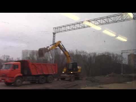 Видео: Одинцово — Кунцево на ЭД4М-0458, строительство 3-го и 4-го путей