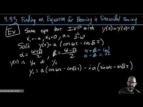 Видео: 4.3.3 Нахождение уравнения биения при синусоидальном воздействии