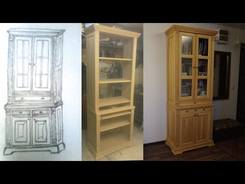 Видео: Книжный шкаф из массива бука