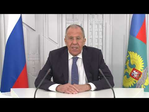 Видео: Видеообращение С.Лаврова к участникам телемоста, Москва, 18 июля 2024 года