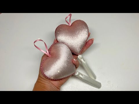 Видео: Обтягиваем сердечки бархатом