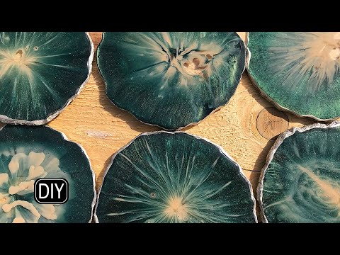 Видео: КОСТЕРЫ ПОД БОКАЛЫ из эпоксидной смолы.
