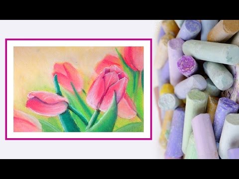 Видео: Видео урок Рисуем Пастелью Тюльпаны #Dari Art
