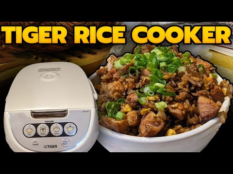 Видео: Рисоварка Tiger JBV-A10U на 5,5 чашек / Жареный рис с курицей