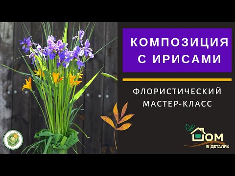 Видео: ИРИСЫ - флористическая композиция с ирисами сибирскими