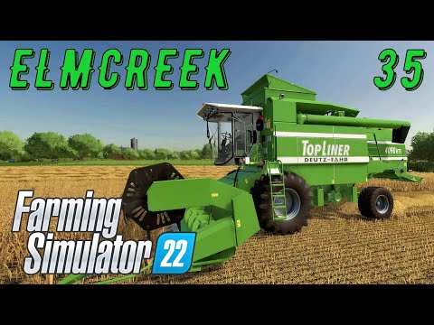 Видео: FS 22 - Убираю овёс.  Купил минипогрузчик - Фермер в ELMCREEK # 35