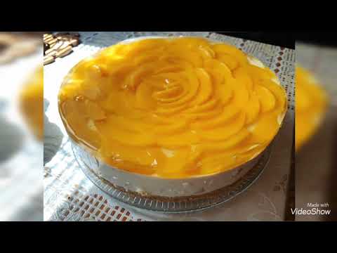 Видео: Чизкейк с персиками. Торт без выпечки!