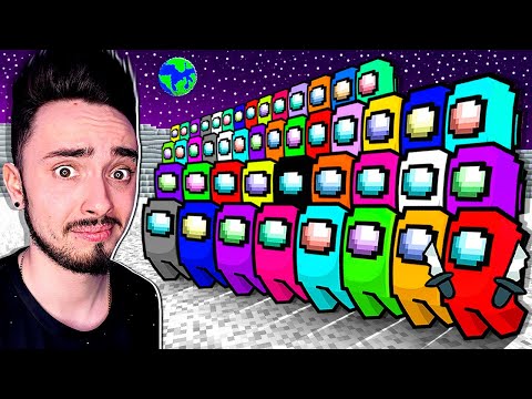Видео: СРАЗУ 100 ИГРОКОВ В AMONG US В МАЙНКРАФТ!