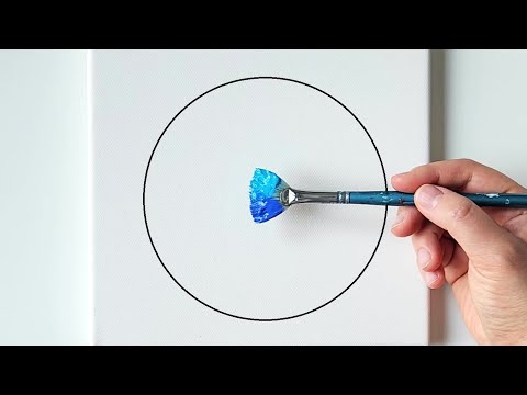 Видео: Как рисовать лунную ночь в фэнтези / Рисовать акриловыми красками