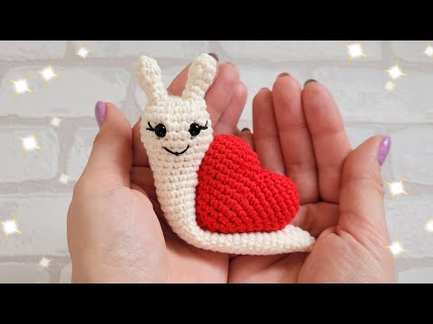Видео: 💖УЛИТКА ВЯЗАНАЯ КРЮЧКОМ С СЕРДЕЧКОМ💖crochet snail💖gehäkelte Schnecke