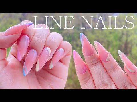 Видео: Простые Линии Ногтей💗 Простой способ! Наращивание ногтей