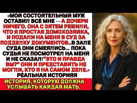 Видео: Я ПЛАКАЛ, ЧИТАЯ! Когда я вошла в зал суда, моя дочь тихо засмеялась, а её муж покачал головой