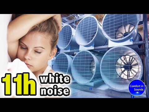 Видео: Белый шум, мгновенное засыпание, сильный шум вентилятора аэродинамической трубы для сна, отдыха