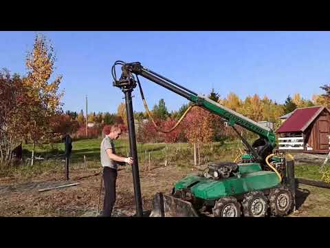 Видео: Чем будем крутить винтовые сваи ? Скальный грунт и Вездеход Сваекрут 6х6 ! Свайное поле или блоки ?