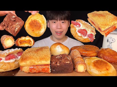 Видео: SUB) Корейский десерт Tous Les Jours хлеб mukbang asmr