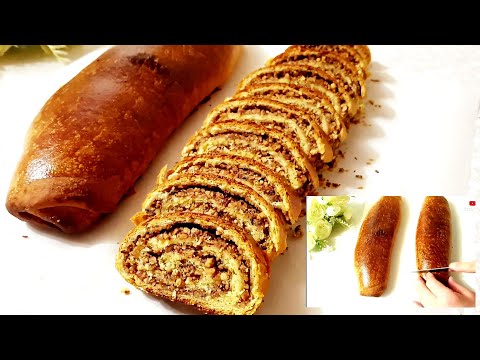 Видео: Изумительный РУЛЕТ❤Рулет из дрожжевого теста/Рулет с орехами