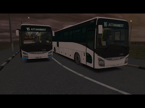 Видео: Omsi 2 Тест Нур-Султана маршрут 16