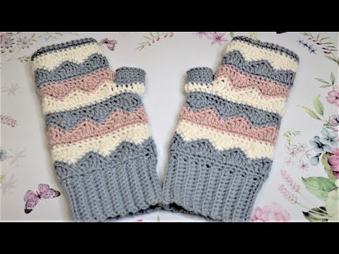 Видео: Митенки крючком. Вяжутся быстро и очень просто.