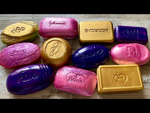 Видео: ASMR SOAP| Cutting colored soaр | Soap Carving| Резка крашенного мыла