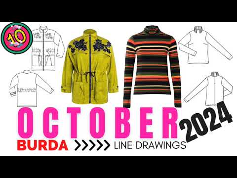 Видео: BURDA 10/2024 ПОЛНЫЕ ЛИНИИ РИСУНКОВ | Идеи для шитья осень #burda