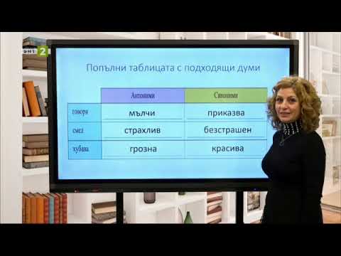Видео: БЕЛ 4.клас: Различавам синоними от антоними
